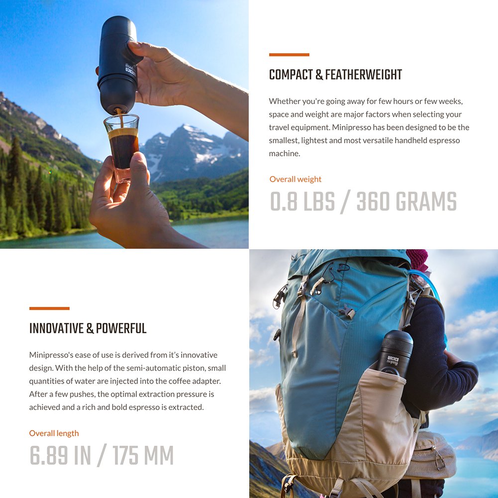 Wacaco Minipresso GR, Portable Espresso Machine, #vanlife