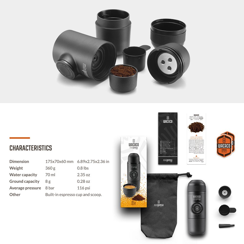Wacaco Minipresso GR, Portable Espresso Machine, #vanlife