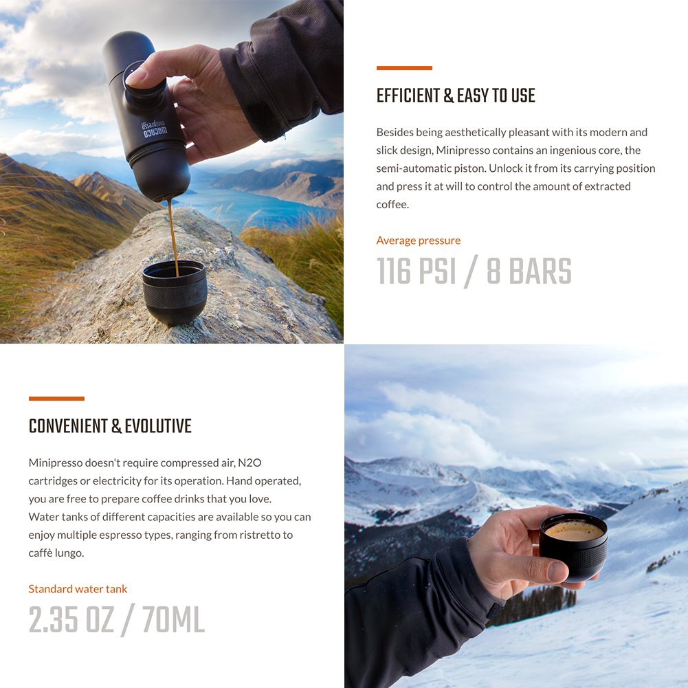 Wacaco Minipresso GR, Portable Espresso Machine, #vanlife